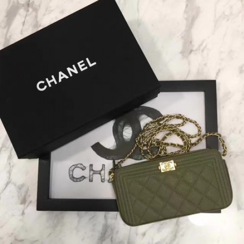 Chlapecká kabelka Chanel Flap Bag Original Cannage Pattern CHA3369 Khaki