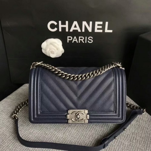 Chlapecké hodinky Chanel Original Chevron Leather 67086 Blue