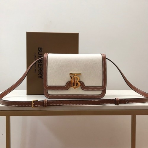 Kožená kabelka přes rameno BurBerry 80146 hnědá