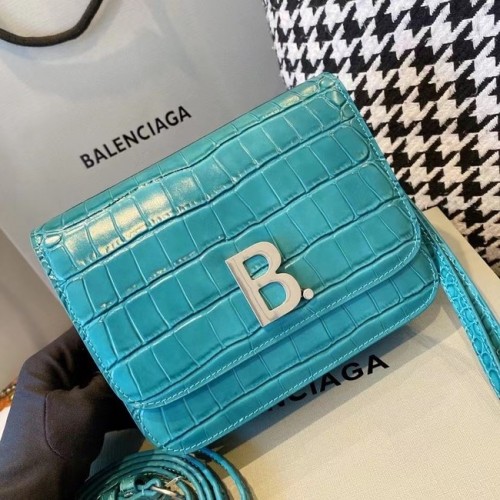 Kožená kabelka přes rameno BurBerry 80195 nebesky modrá