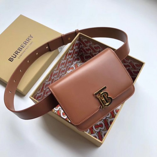 Originální kožená kabelka BurBerry Thomas BU55699 hnědá