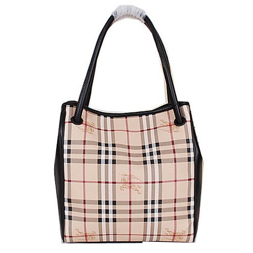 Malá taška BurBerry Haymarket Check Tote 38825571 Černá