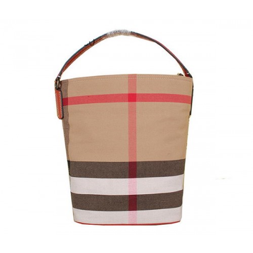 Burberry střední Brit Check hobo kabelka 7700 červená