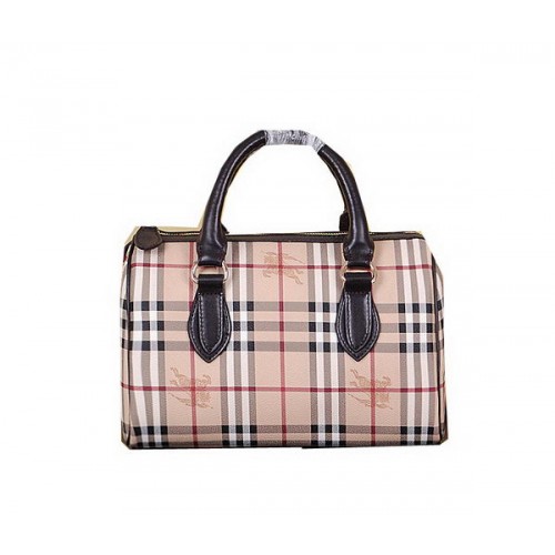 Burberry střední Check bowlingová taška Haymarket 7903 hnědá