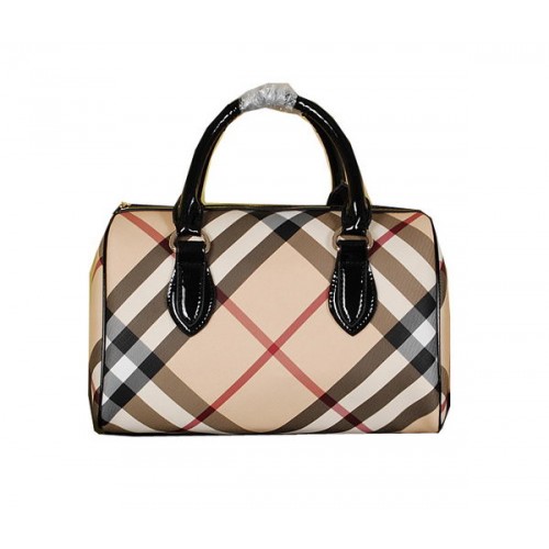 Burberry střední bowlingová taška Nova Check 7903 černá