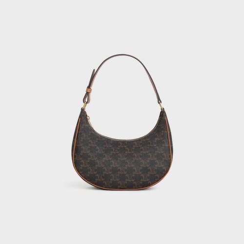 Kabelka Celine Ava z plátěného materiálu Triomphe CL93953 v hnědé barvě