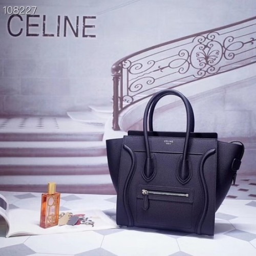 Kabelka Celine Micro Luggage z laminované jehněčí kůže 167793-7