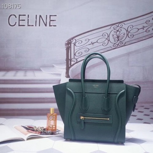 Kabelka Celine Micro Luggage z laminované jehněčí kůže 167793-8