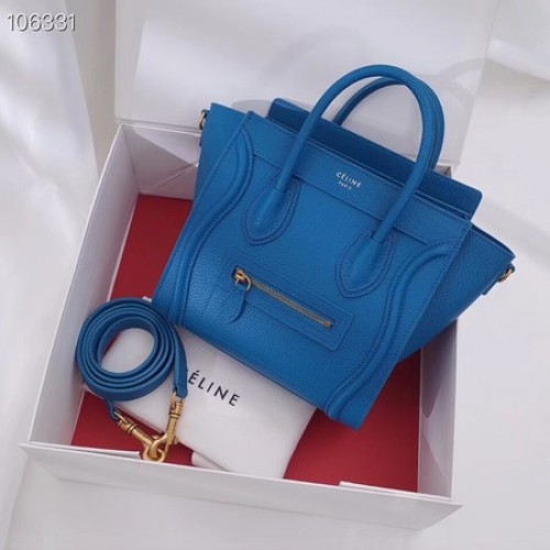 ZAVAZADLOVÁ TAŠKA CELINE NANO Z LAMINOVANÉ JEHNĚČÍ KŮŽE 189244-17