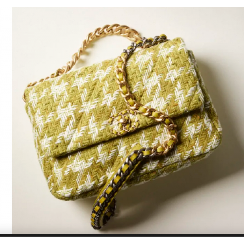 VELKÁ KABELKA CHANEL 19 AS1161 Zelená ecru