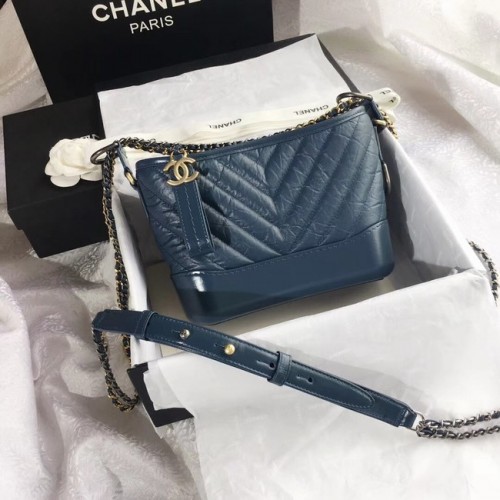 CHANEL GABRIELLE Originální malá hobo kabelka A91810 Modrá