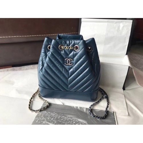 CHANEL Originální malý batoh Gabrielle A94485 modrý