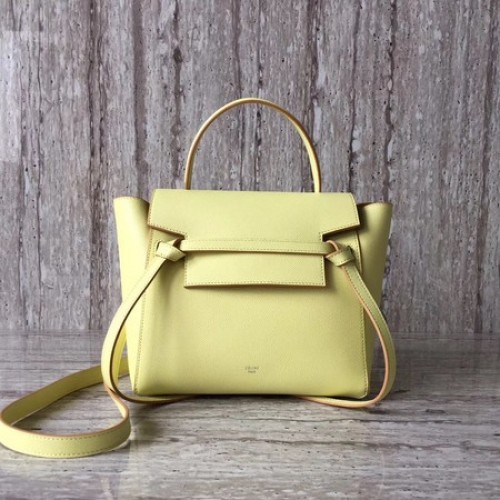 Celine mini kabelka z originální kůže C98310 žlutá