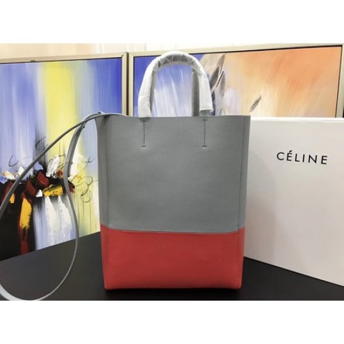 Celine Cabas Phantom Bags Original Leather C3365 Grey&Red