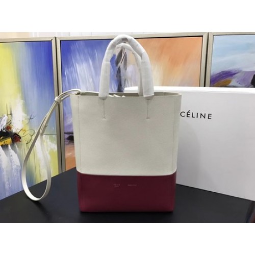 Celine Cabas Phantom Bags Original Leather C3365 Off White&Red