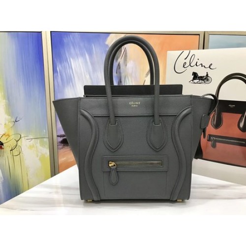 Celine Luggage Micro Tote Bag Original Leather CLY33081M tmavě šedá