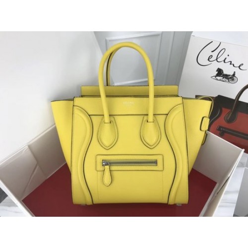 Celine Luggage Micro Tote Bag Original Leather CLY33081M Citrónová