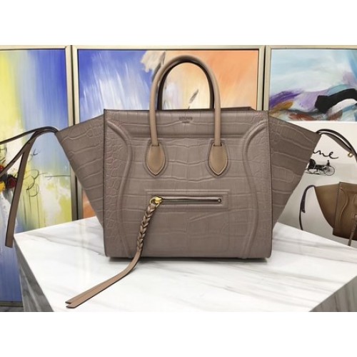 Celine Luggage Phantom Tote Bag Crocody Leather CT3372 Meruňková