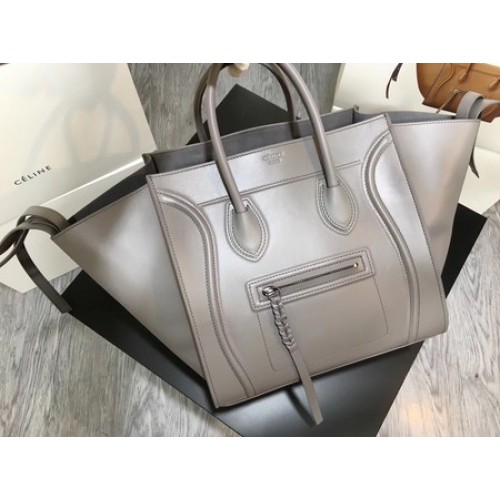 Celine Luggage Phantom Tote Bag Hladká kůže CT3372 Šedá
