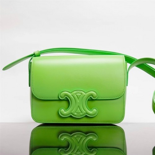 Celine TEEN CLASSIC BAG IN BOX Z TELECÍ KŮŽE 199223 zelená