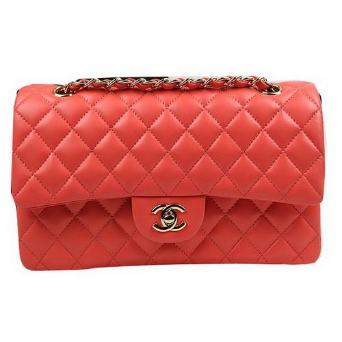 Kabelky Chanel 2.55 Series Orange Original Leather CFA1112 Gold
