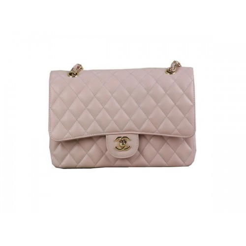 Chanel 2.55 Series Classic Flap Bag 1112 Pink Cannage Pattern Original Leather Gold