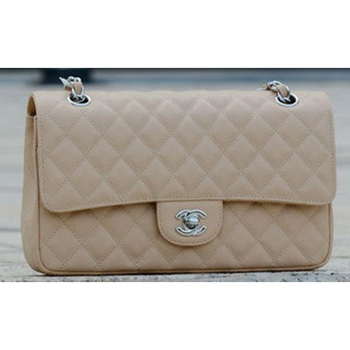 Chanel 2.55 Series Flap Bag Meruňkový vzor Cannage A1112 Stříbrná