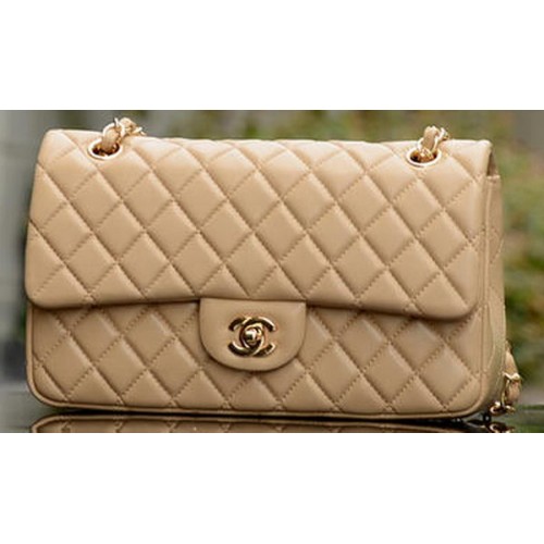 Kabelka Chanel 2.55 Series Flap Bag Apricot Sheepkin Leather A37586 Gold