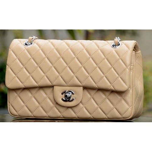 Chanel 2.55 Series Flap Bag Meruňková ovčí kůže A37586 Stříbrná