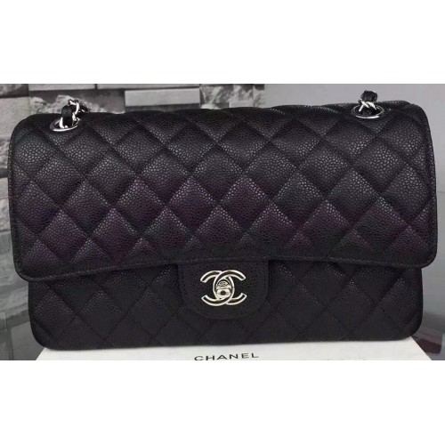 Chanel 2.55 Series Flap Bag Cannage Pattern Leather CF8024 Černá