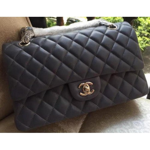 Kabelka Chanel 2.55 Series Flap, šedá, originální kůže, A01112, stříbrná