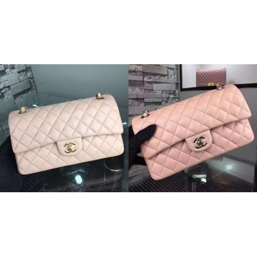 Kabelka Chanel řady 2.55 Flap Bag z jehněčí kůže A5024 růžová