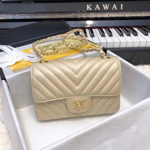 Kožená kabelka Chanel Series 2.55 Flap Bag A1116CF zlatá