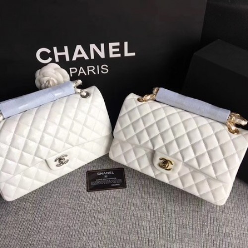 Kabelky Chanel 2.55 Series Flap Bags Original Leather A1112 White