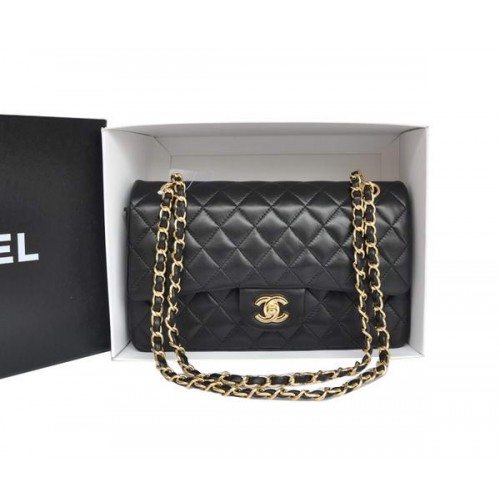 Kabelka Chanel A1112 2.55 Series Flap, originální kůže, černá, zlatá