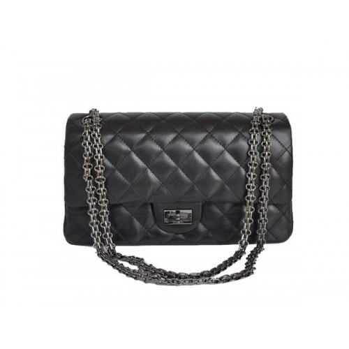 Chanel A30226 Klasická klopová kabelka z jelení kůže, černá