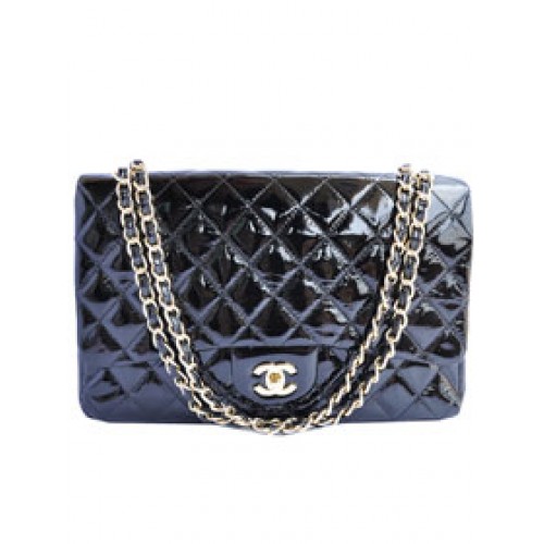 Levná kabelka Chanel Jumbo 2.55 Series Flap A47600 černá zlatá