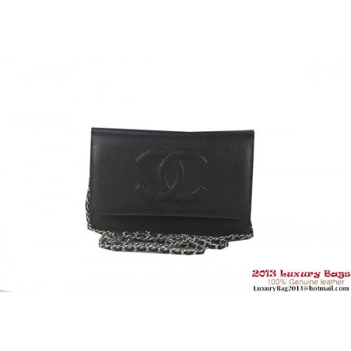 Chanel A48654 Černá originální kožená miniaturní kabelka s klopou Cannage Patterns