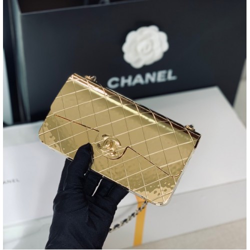 Kabelka přes rameno Chanel Box C5691 zlatá