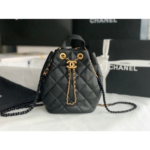 Batoh Chanel Calfskin Original Leather AS3211 černý