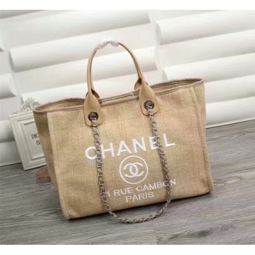 Nákupní taška Chanel Canvas Leather Tote 68047B