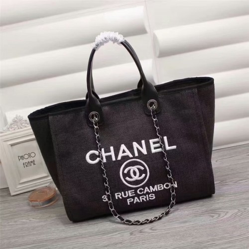 Nákupní taška Chanel Canvas Leather Tote 68047C