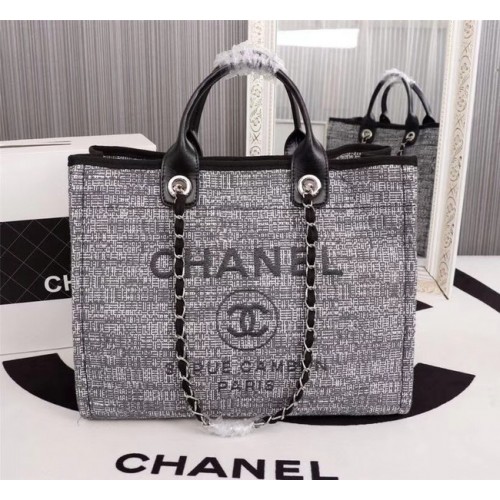 Nákupní taška Chanel Canvas Tote 8099 šedá