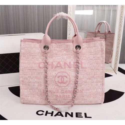 Nákupní taška Chanel Canvas Tote 8099 růžová
