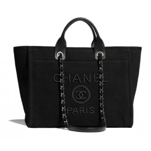 Nákupní taška Chanel Canvas Tote A66941 černá
