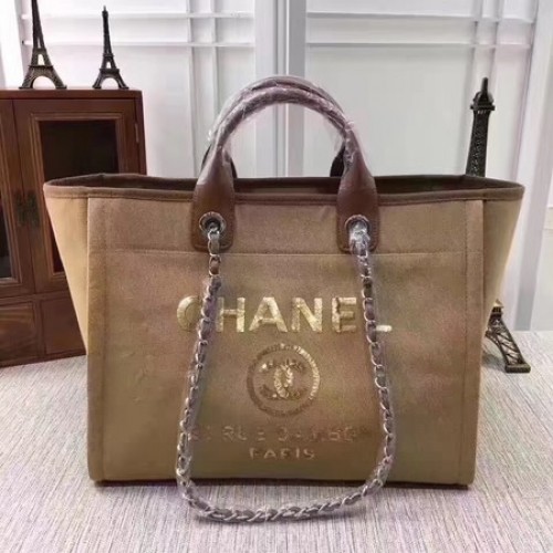 Nákupní taška Chanel Canvas Tote A68046 Meruňková