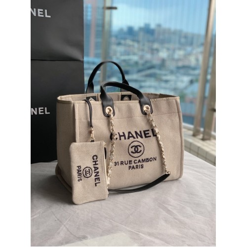 Nákupní taška Chanel Canvas Tote B66941 béžová
