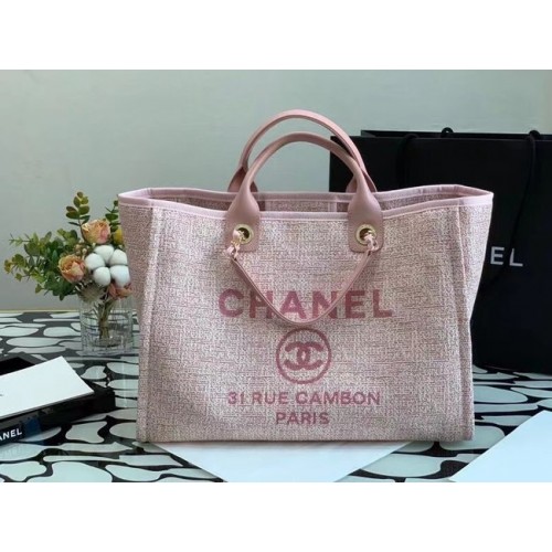 Nákupní taška Chanel Canvas Tote B66941 růžová
