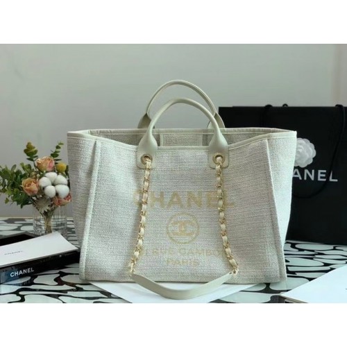 Nákupní taška Chanel Canvas Tote B66941 bílá