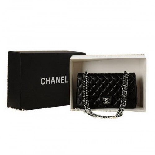 Klasická kabelka Chanel Flap Bag Series 2.55 CHA1112, černá, originální kůže